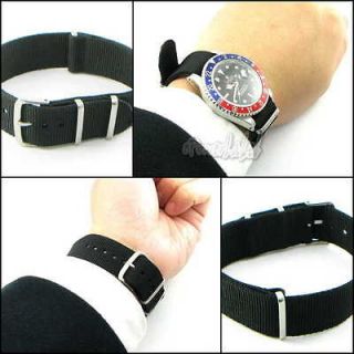 P926 James Bond Black Quality Nylon 20mm Watch Band Strap Fit PANERAI