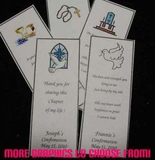 Communion ~ Confirmation ~ Bookmarks Bookmarkers ~ Personalized Party