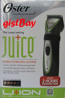 Oster Juice Cord/Cordless Clipper 3.7 V Lithium Ion rechargeable