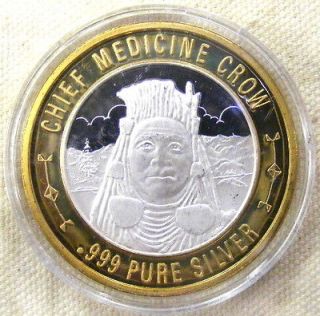 Chief Medicine Crow .999 Pure Silver Round