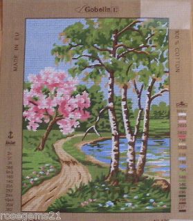 Lake & Trees in Country ~ TAPESTRY CANVAS from GOBELIN