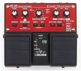 BOSS RC 20 LOOP STATION LOOPER GUITAR EFFECTS PEDAL & POWER SUPPLY 2 3