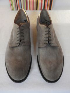 Paul Smith CAGE Taupe Dip Dye Suede Derby Style Lace Up Shoes UK 10
