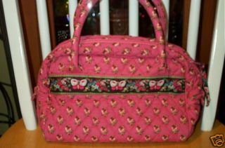 Vera Bradley Retired Pink Pansy Toastie Handbag Purse