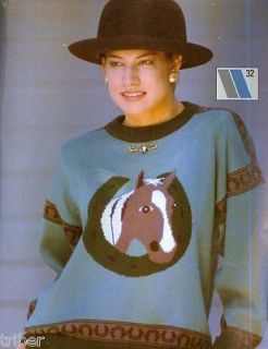 Machine Knitting PATTERNS Adult Child Sweaters Coats Dresses Horse