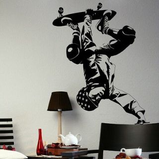 Skate boarder Boys Bedroom Wall Stickers / Wall Decals / Large Wall