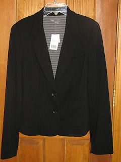Vince Stretch Wool Black Blazer Boyfriend Jacket Beautiful Tailoring