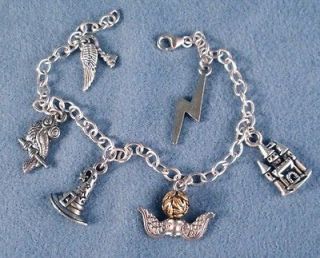 Harry Potter Silver Charms Bracelet Wizard Sterling Silver Chain +add
