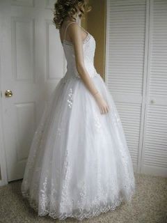 BRAND NEW CINDERELLA TULLE BEADED BALL GOWN WEDDING DRESS LARGE PLUS
