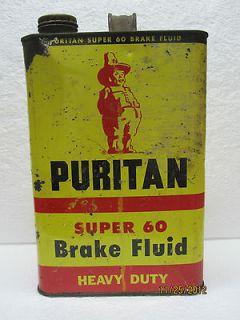 Vintage Puritan Super 60 Heavy Duty Brake Fluid 1 Gallon Can   Olin