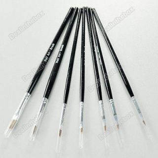 Design Hot 7pcs Wide Acrylic Nail Art Drawing Painting Pen Brush