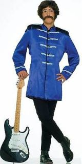 blue beatles british invasion costume jacket 60s 70s satin coat rock