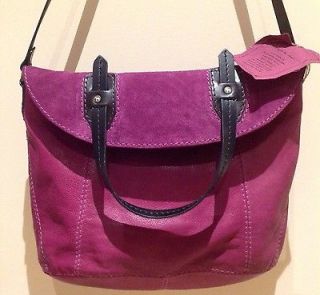 Anthropologie Lingon Leather Satchel By Holding Horses *NWT* Raspberry