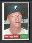 Jim Bunning 1961 Topps Card #490; NM Mint (OC); Detroit Tigers