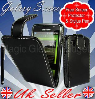 Black Leather Case Cover Pouch With Belt Clip For Samsung Galaxy S 1
