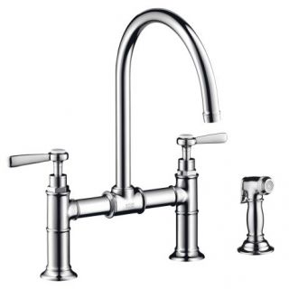 HANSGROHE 16806 AXOR MONTREAUX THREE HOLE BRIDGE KITCHEN FAUCET WITH
