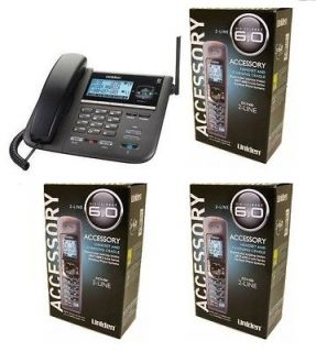 Corded & Cordless Combo 2 LINE PHONE, 3 NEW IN BOX HAN DSETS