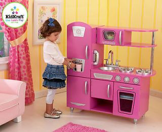 Bubblegum Pink Vintage Retro KITCHEN Pretend Play Set Kids KIDKRAFT