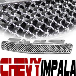 CHROME MESH STYLE FRONT HOOD BUMPER GRILL GRILLE 06 11 CHEVY IMPALA