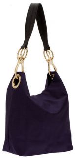 JPK Paris Nylon Bucket Bag Handbag Goldtone Hardware Eggplant Purple