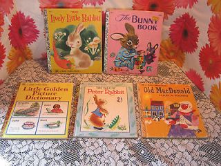 Five Little Golden Books The Lively Little Rabbit Peter Rabbit The