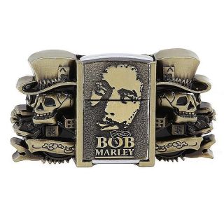 Brand New Skulls & Bob Marley Removable Lighter Belt Buckle & Free