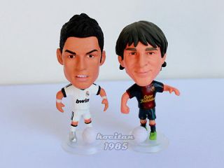 Football Player Star 2pcs Toy Figure C.Ronaldo and Messi 2.5 Dolls