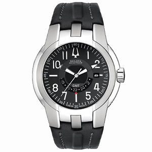 Accutron by Bulova Eagle Pilot GMT Dual Time Zone Steel Mens Watch