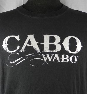 Cabo Wabo Tequila Silver Logo Mens T shirt XL Black Cabo San Lucas