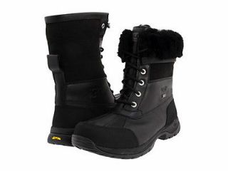 UGG Australia Butte Mens Black Winter Leather Snow Boots   Many Sizes