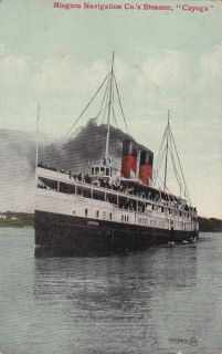 Antique Niagara navigation company Steamer Cayuga ship 1900s postcard