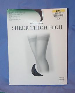 JC Penney Sheer Thigh High Stockings Smoke Grey Size Short