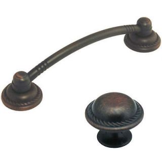Oil Rubbed Bronze Rope / Scroll Cabinet Hardware Knobs, Pulls & Hinges