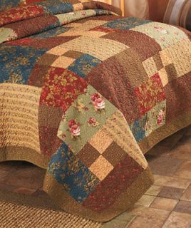 Rachel Quilted Bedding King Size Elegant Country Stylish Bedroom Rich