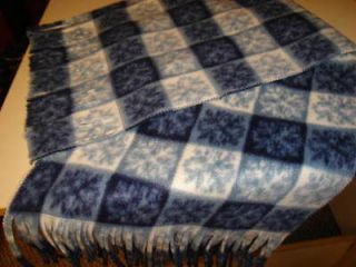 COZY WARM WINTER SCARF Blue SNOWFLAKES Misses Accessories