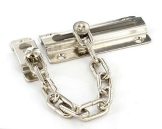 Steel Security Door Chain Nickel/Brass new, branded