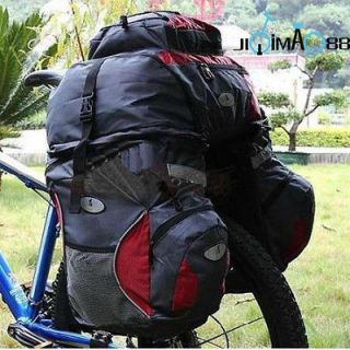 65L Cycling Bicycle Bag Bike rear seat bag pannier with Rain cover