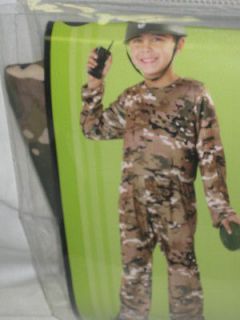 NEW Army Cammando Costume With Canteen & Walkie Talkie Size 6