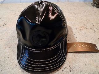 GUCCI PELLE LEATHER CAP, GG LOGO, ITALY, SIZES AVAILABLE S and M