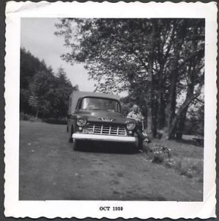 Photo Retired Man w/ 1955 Chevrolet Chevy Pickup Truck Camper 716332