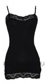 BLACK DRESS BY ZENANA OUTFITTERS LACE LINED TANK TOP