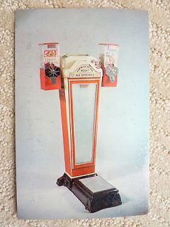 Watling Coin Operated Fortune Telling Penny Scale w/ Gumball Machines