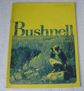 BUSHNELL SPORTS OPTICS 1971 GUN SCOPE SIGHT SITE CATALOG