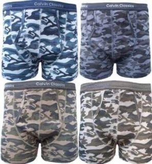 Pairs Calvin Camo Camouflage Boxers Boxer Shorts Underwear Trunks