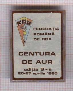 Romania Romanian Boxing Federation Golden Belt badge, 1980, Very rare
