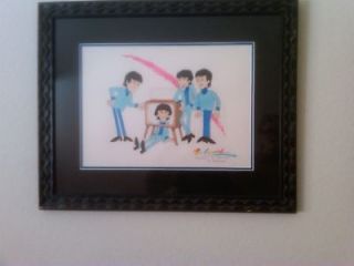 Beatles Art Ron Campbell Framed in Imported Italian wood, Original