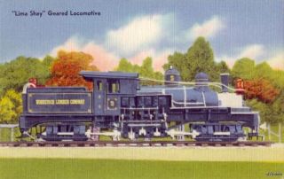 LIMA SHAY GEARED LOCOMOTIVE WHITE MOUNTAINS LOGGING NORTH WOODSTOCK