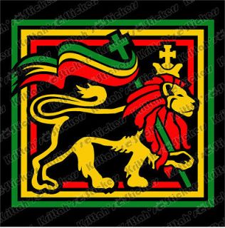 SQUARE Vinyl Decal 6x6 judah reggae Bob Marley ragga Capleton K330
