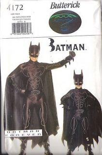 UNCUT Vintage Butterick Sewing Pattern Men Boys Costume Batman Forever