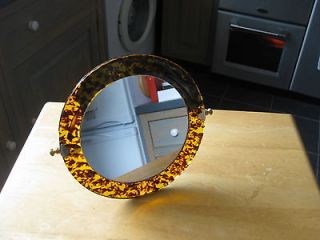 Retro 1970s dressing table mirror with folding stand